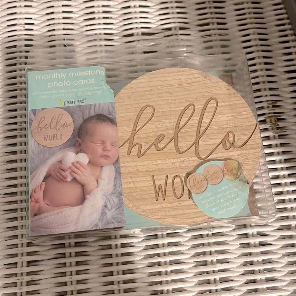 Milestone photo cards. Hello world-12 months